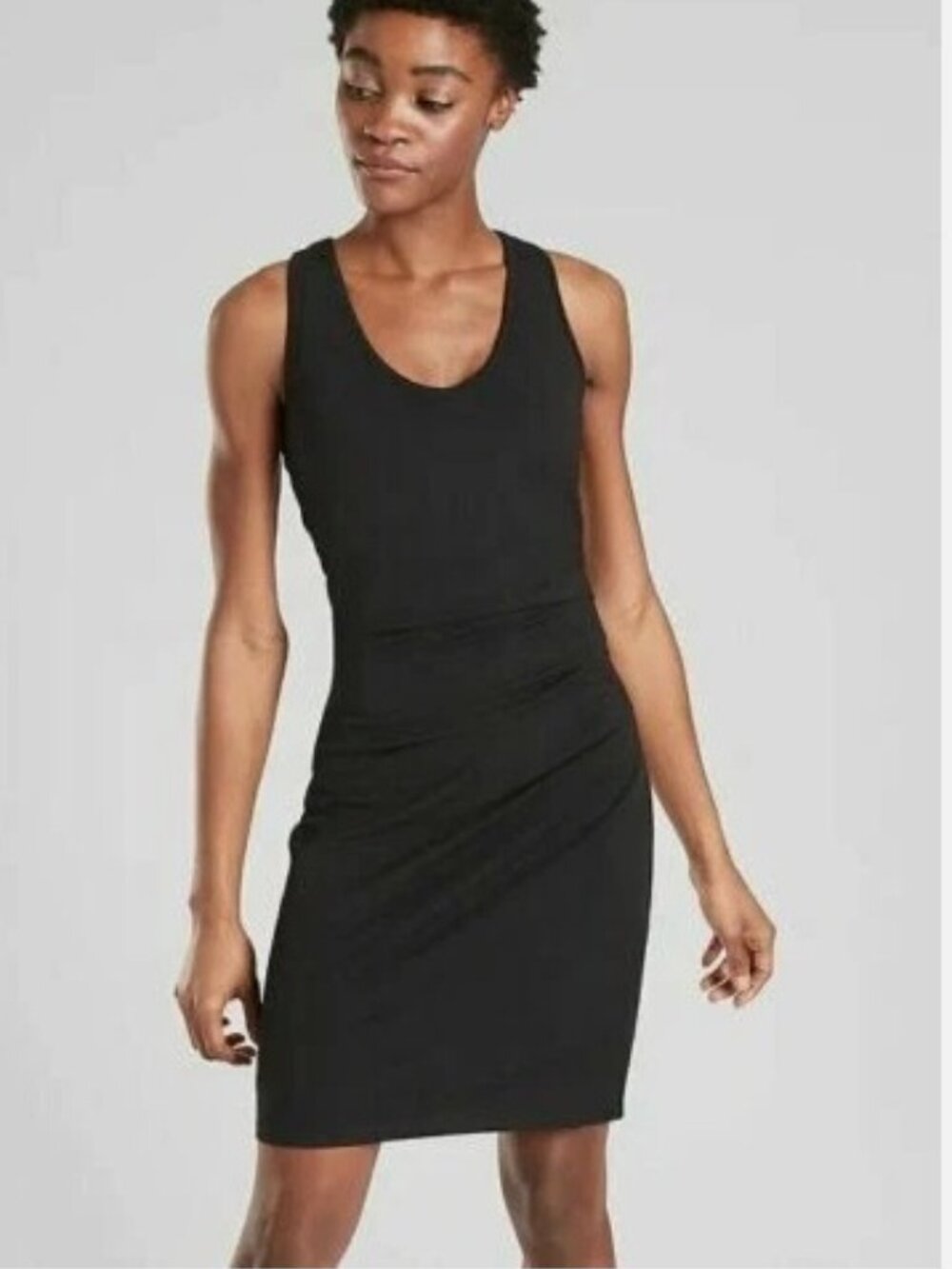 NWT  Athleta Black Della Athleisure Travel Dress #531168 new size small